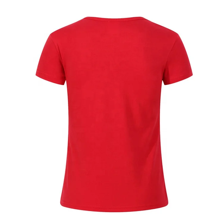 v neck plain ladies t shirts