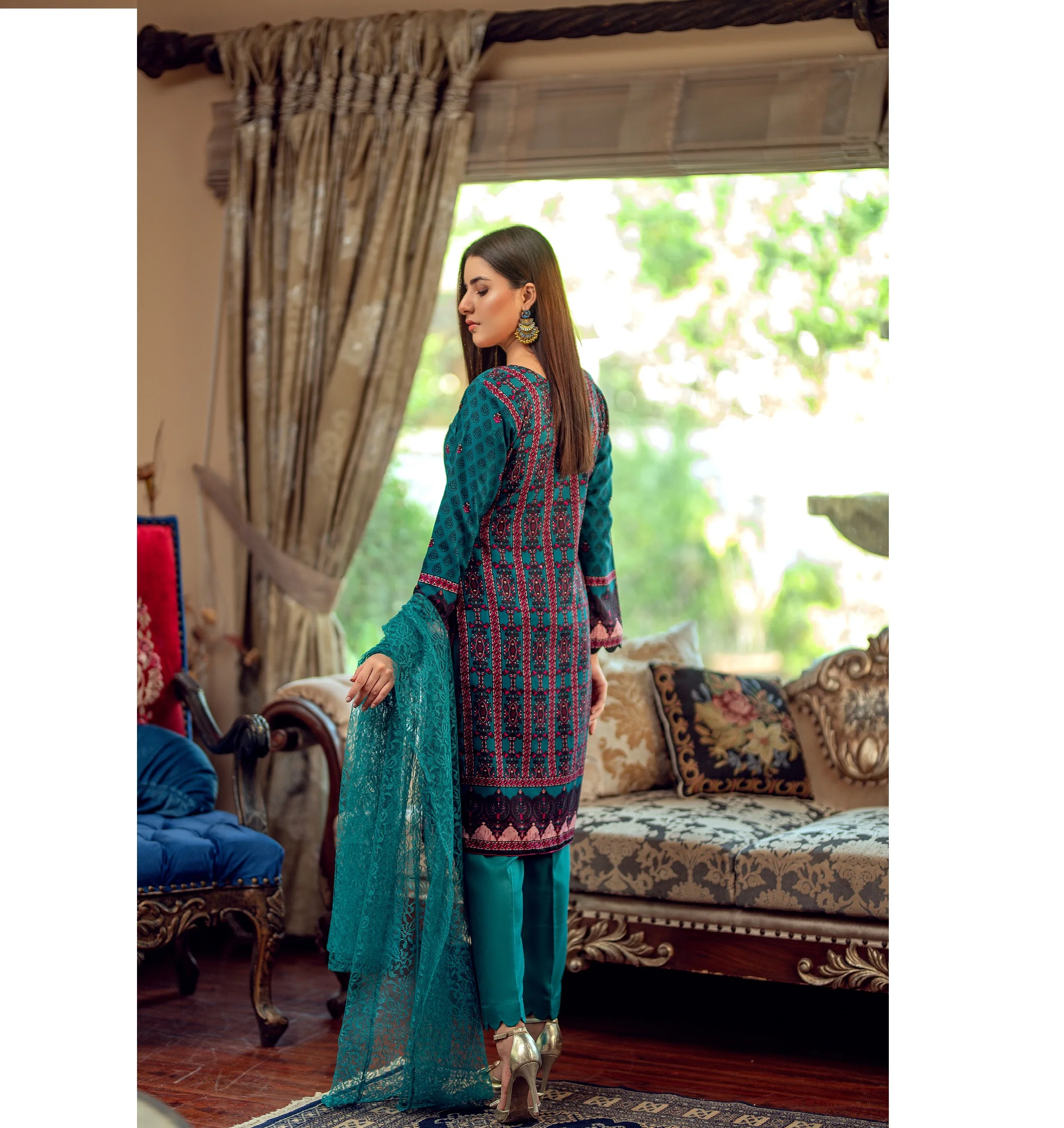 Высококачественная женская рубашка из 3 предметов брюки дупатта официальный костюм без швов 1 х8 высококачественный Размер 6