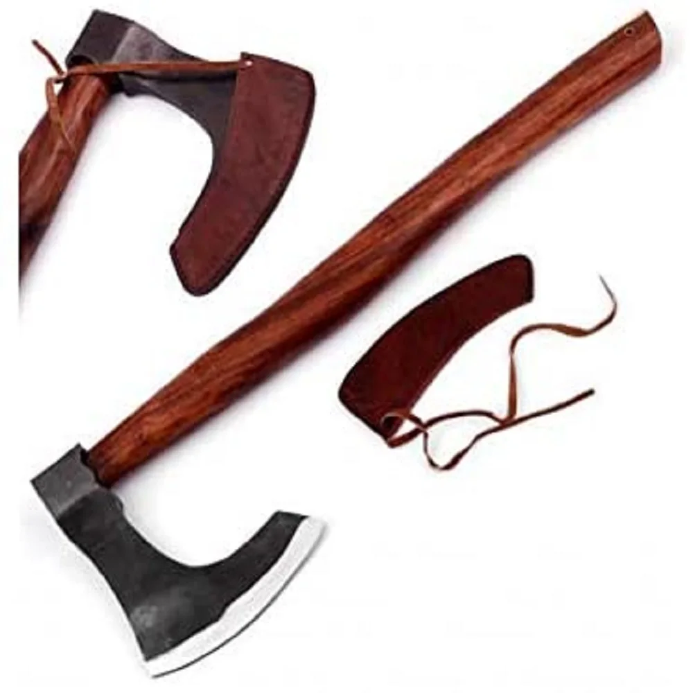 
Custom Handmade carbon Steel Viking Style Axe Camping Axe High Quality Tactical Axe Hatches 