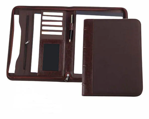  Burgundy Leather conference folder for