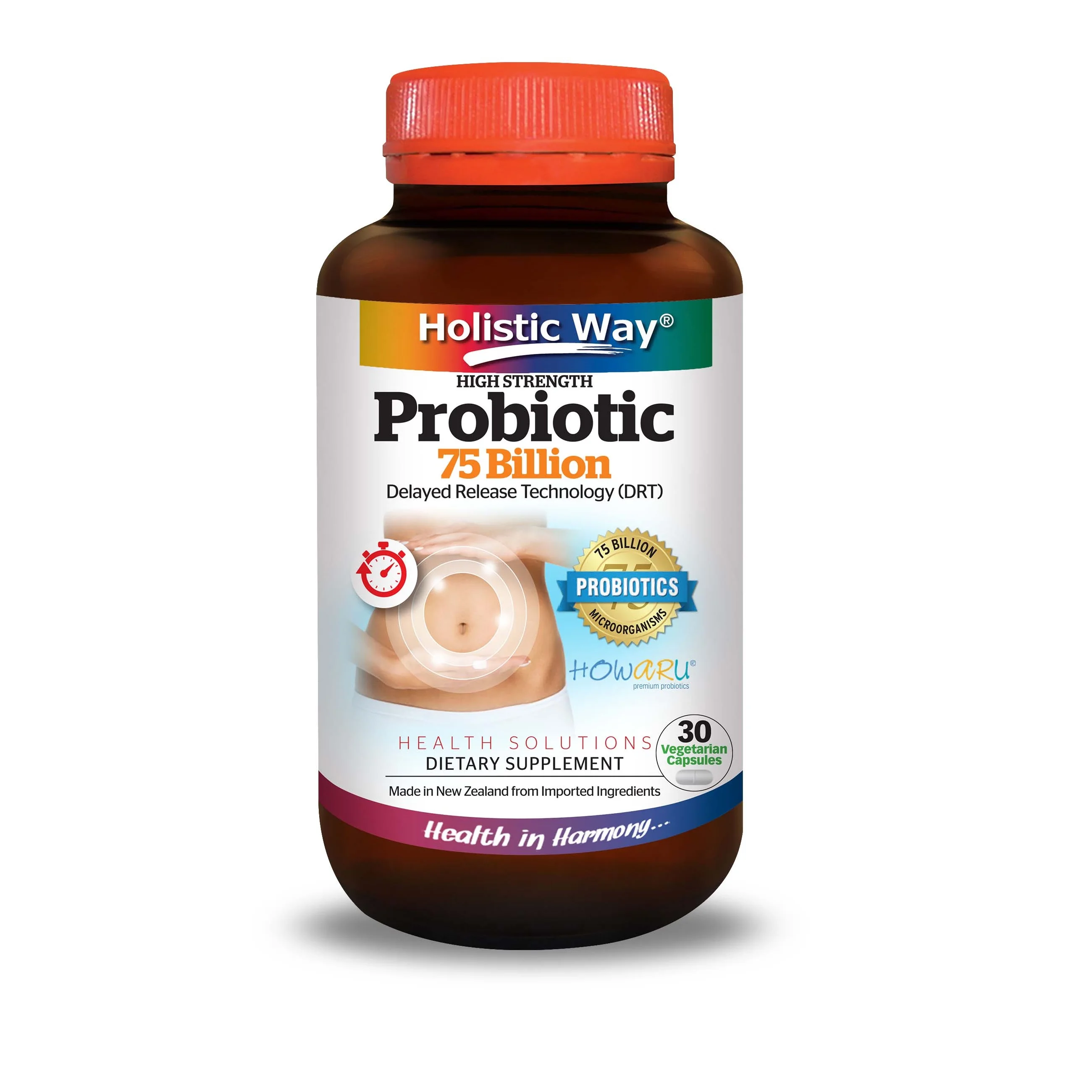 
Immunity Booster Dietary Stomach Supplement Holistic Way Probiotic 75 Billion (30 Vegetarian Capsules) 