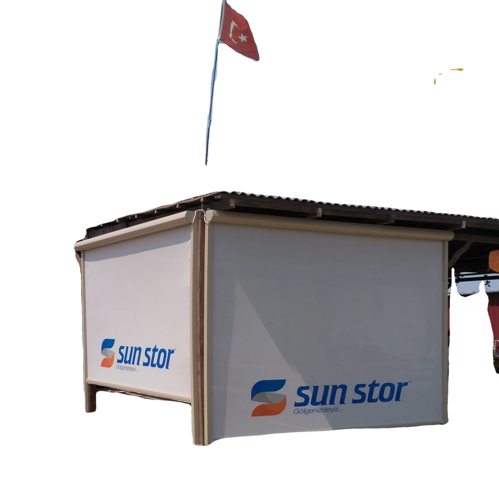 outdoor shade zip track curtain motorized shade zip screen blind remote control outdoor shade