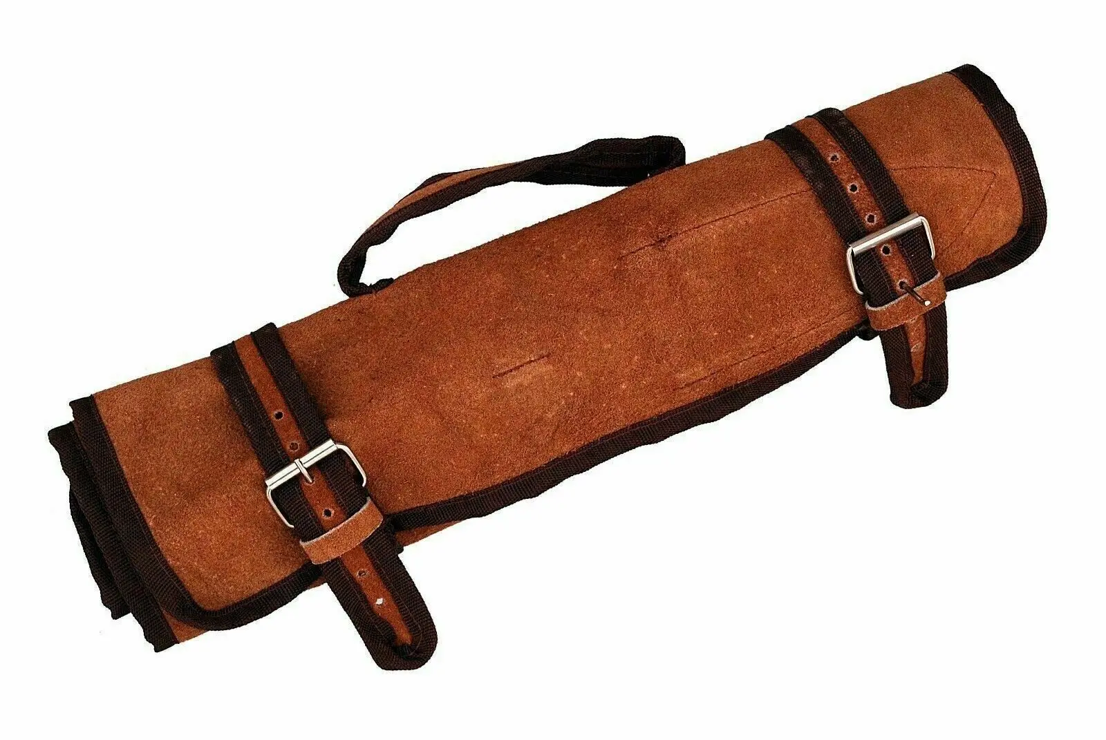 
HANDMADE DAMASCUS STEEL CHEF KNIFE KITCHEN SET WITH DOLLAR WOOD HANDLE+ ROLL BAG 