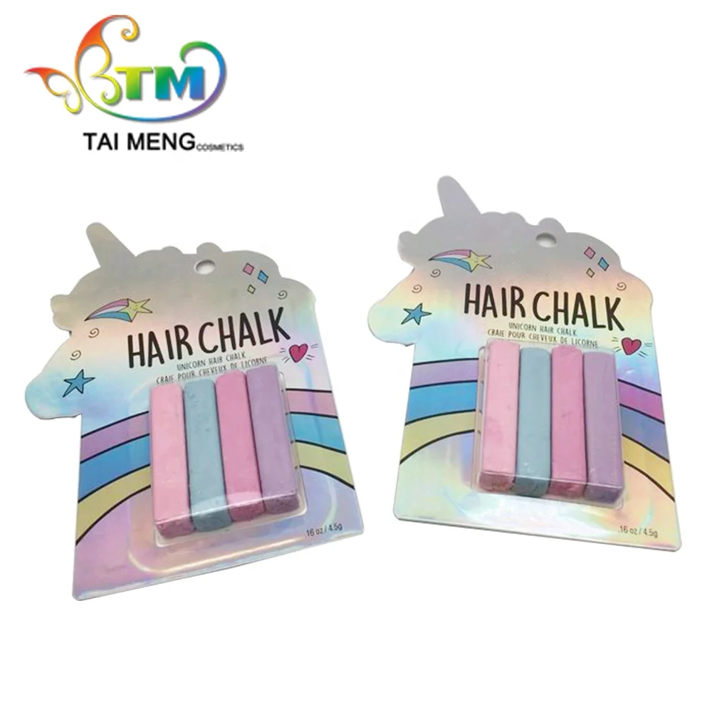 Клиентский логотип 4 вида цветов нарядное мелки для волос на голографической Единорог карты