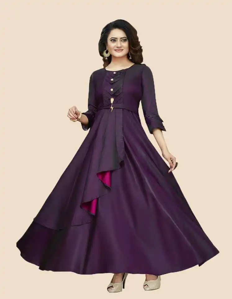 HEAVY DIGITAL PRINT TRADITIONAL ANARKALI DRESS FROM OMVAGMINE