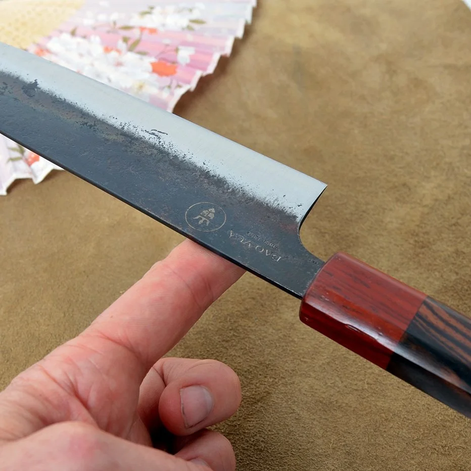 Классический V2-японский ручной Кованый кухонный нож из углеродистой стали с деревянной ручкой