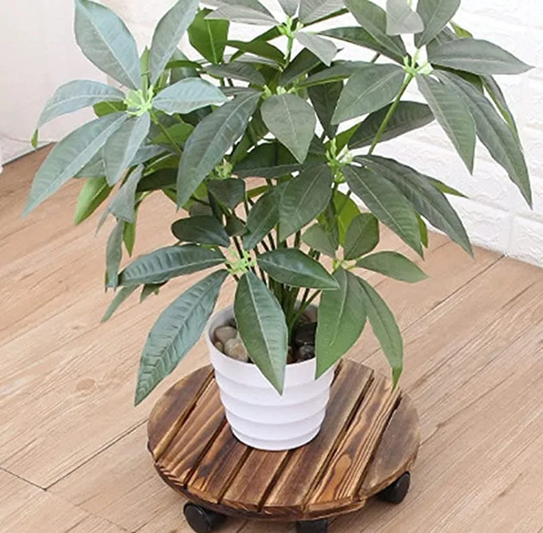  Деревянный Цветочный подставка из Вьетнама деревянный цветочный горшок для растений с колесами