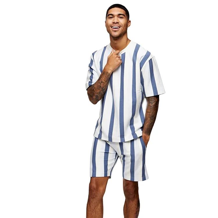 
Factory Price 100% Cotton Stripe Crop Top T Shirt Men Cotton Wholesale 