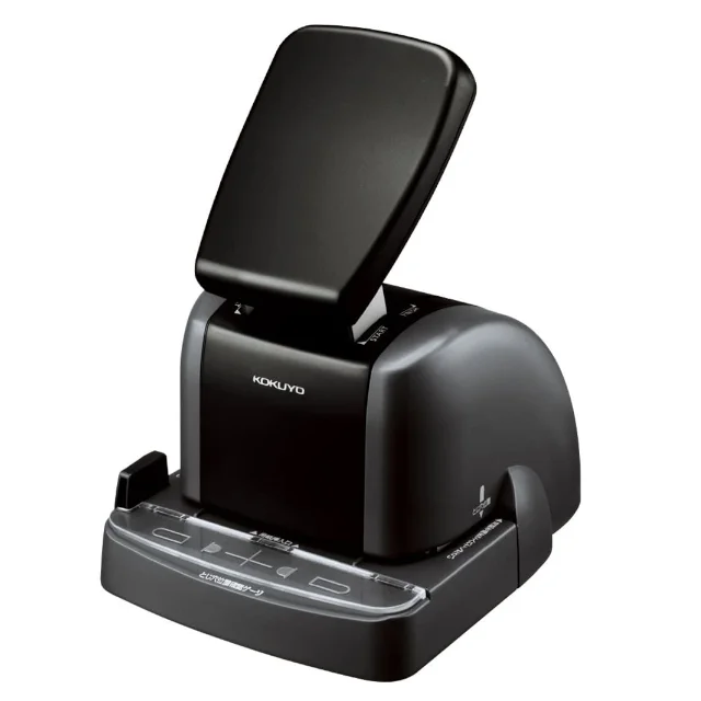 Japanese Stapleless Stapler Harinacs 2 Hole Type KOKUYO Staple-Free bind 10 paper Black  for kids kitchen factory SLN-MSP110D