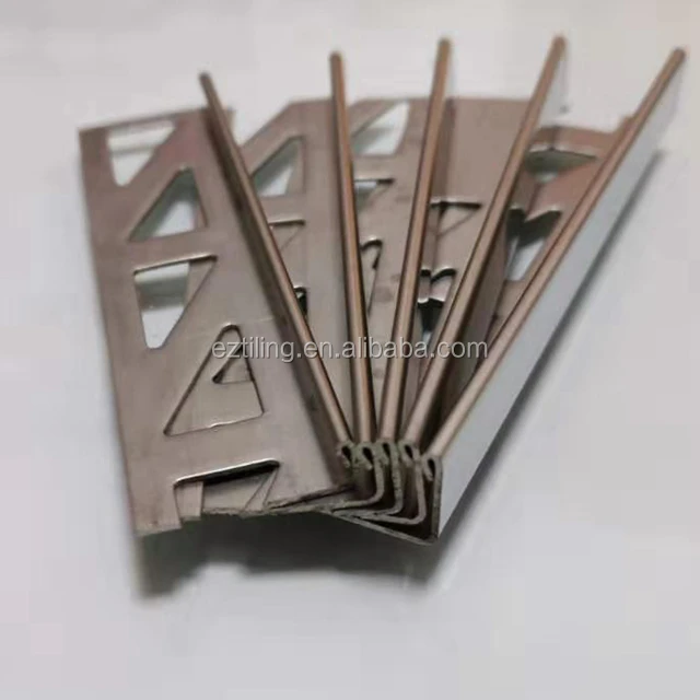 
Decorative line color Metal trim strip L Shape Stainless Steel Tile Trim for hotel 