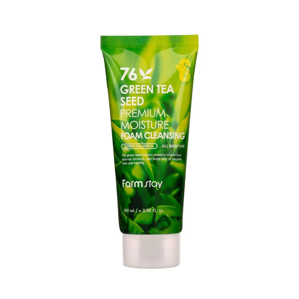 FARMSTAY GREEN TEA SEED PREMIUM MOISTURE FOAM CLEANSING  - made in Korea Cosmetic - Pore Cleaner  DEEP CLEANSING Moisturizer