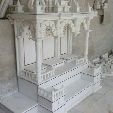 Latest New Designed Carved Natural White Stone White Marble Temple For Home Decor And Gifting Purpose