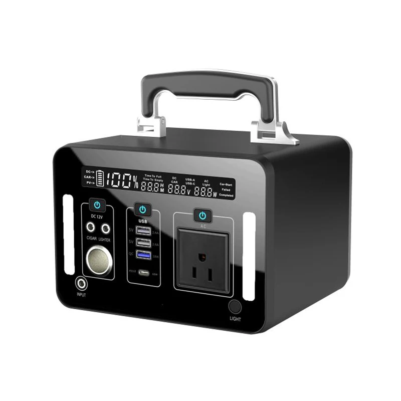 1039Wh 280800mAh Portable Power Station with  LED light, AC Outlet,PD 60W, Solar Generator for Outdoor RV/Van ping, Emergency