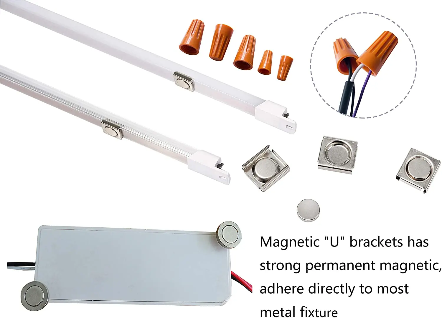 Wireless APP control color tuning LED magnetic strip retrofit kits 4ft with 1/2/3/4 strips for