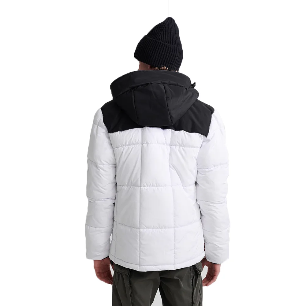 Premium Quality Men Quilted Coat White Color Padded Puffer Jackets