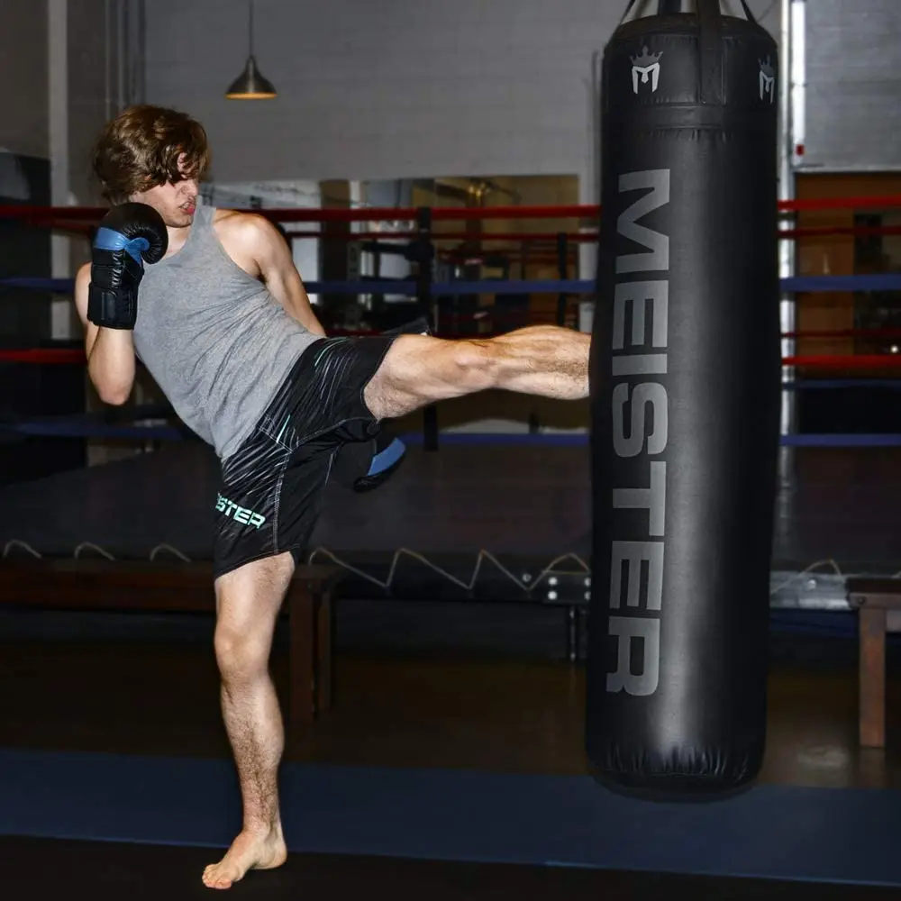 Custom Design 100lb Leather and PU Heavy Bag for Boxing MMA & Muay Thai with Custom Logo and Colors for Punching