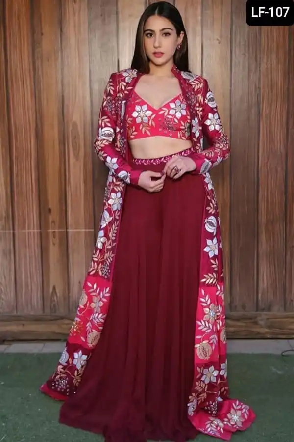 Indian Punjabi Georgette Patiala Suit with Embroidery and Sequence Work Heavy Salwar Suit with Fancy Dupatta for Indian Women