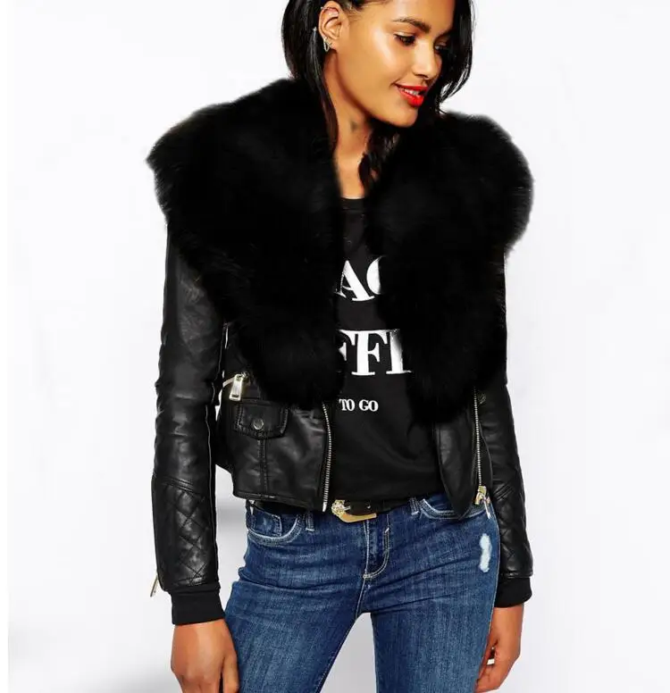  Brand Fitness High Quality new pattern Manufacturer cheap custom Women fur leather jacket
