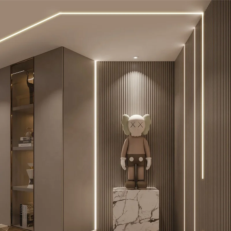 LED Light Strip Diffuser Channel Aluminum Profile for decorate wall sconce bedroom led wall light Bar