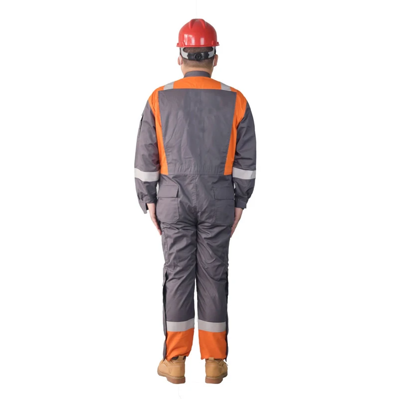 European Latest Design Firefighting Red Reflective Flame Retardant Safety Clothing Workwear Fire Resistant Coverall
