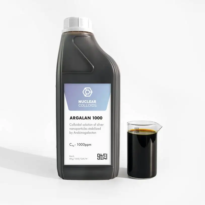 Высококачественные серебряные Наночастицы и Арабиногалактан аргалан 1000 оптовая продажа для промышленного использования серебряная