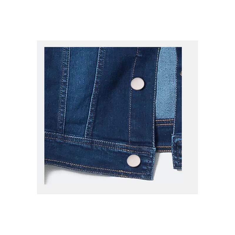 
Women Denim Jacket New Fashion Jacket Plus Size Short Standard Hiphop,denim Jacket Fur Filling Denim Shell Character Pattern 