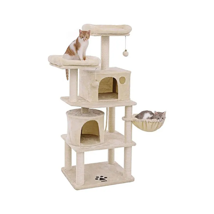 
High Quality Hemp Rope Scratching Post Tree Pet Fun Chinese Product Import Cat Condo Tower 