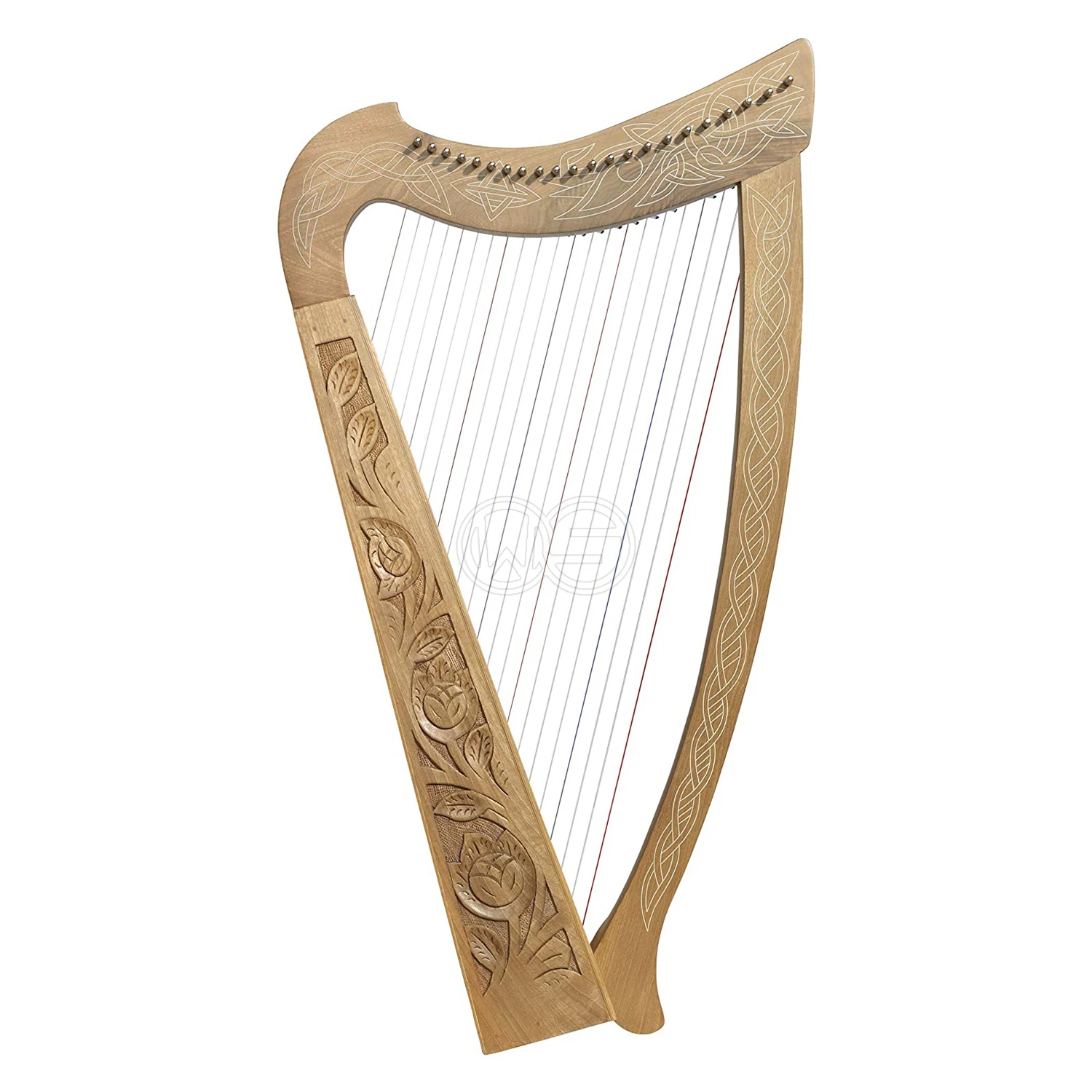 Best Seller 2021 Toscano Celtics Knot Walnuts Heather Harp Instrument and Display 35 Inch Walnuts and Birch Wood, Natural