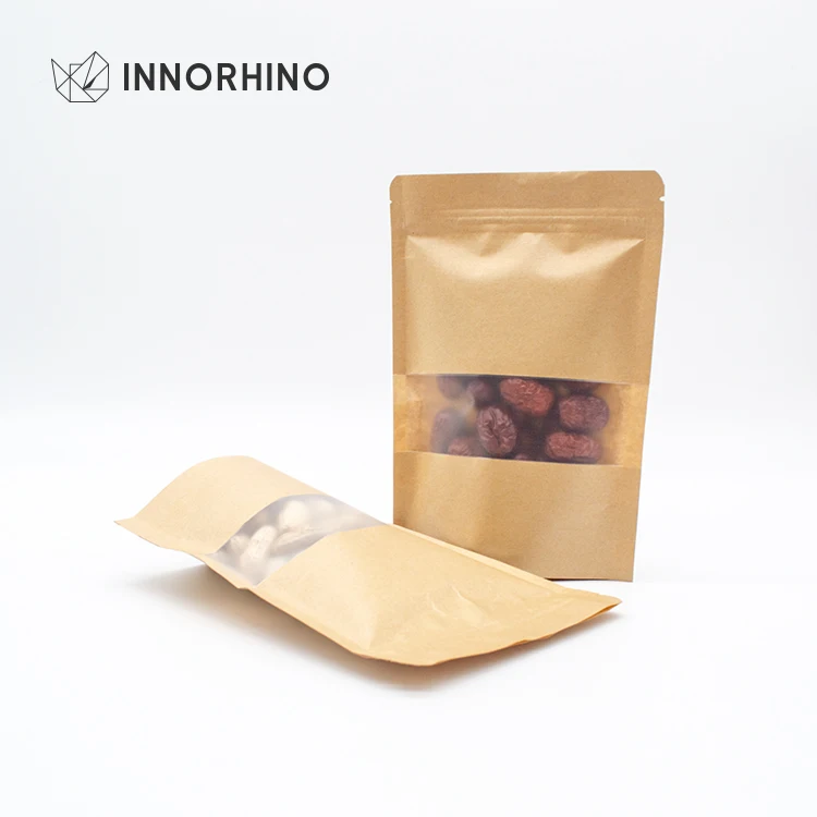 Kraft Biodegradable Stand Up Pouch Bag