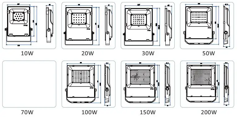 Замена 30 Вт-750 Вт HID/HPS/MH лампы IP65 3030 SMD 10 до 200 светодиодный уличный прожектор