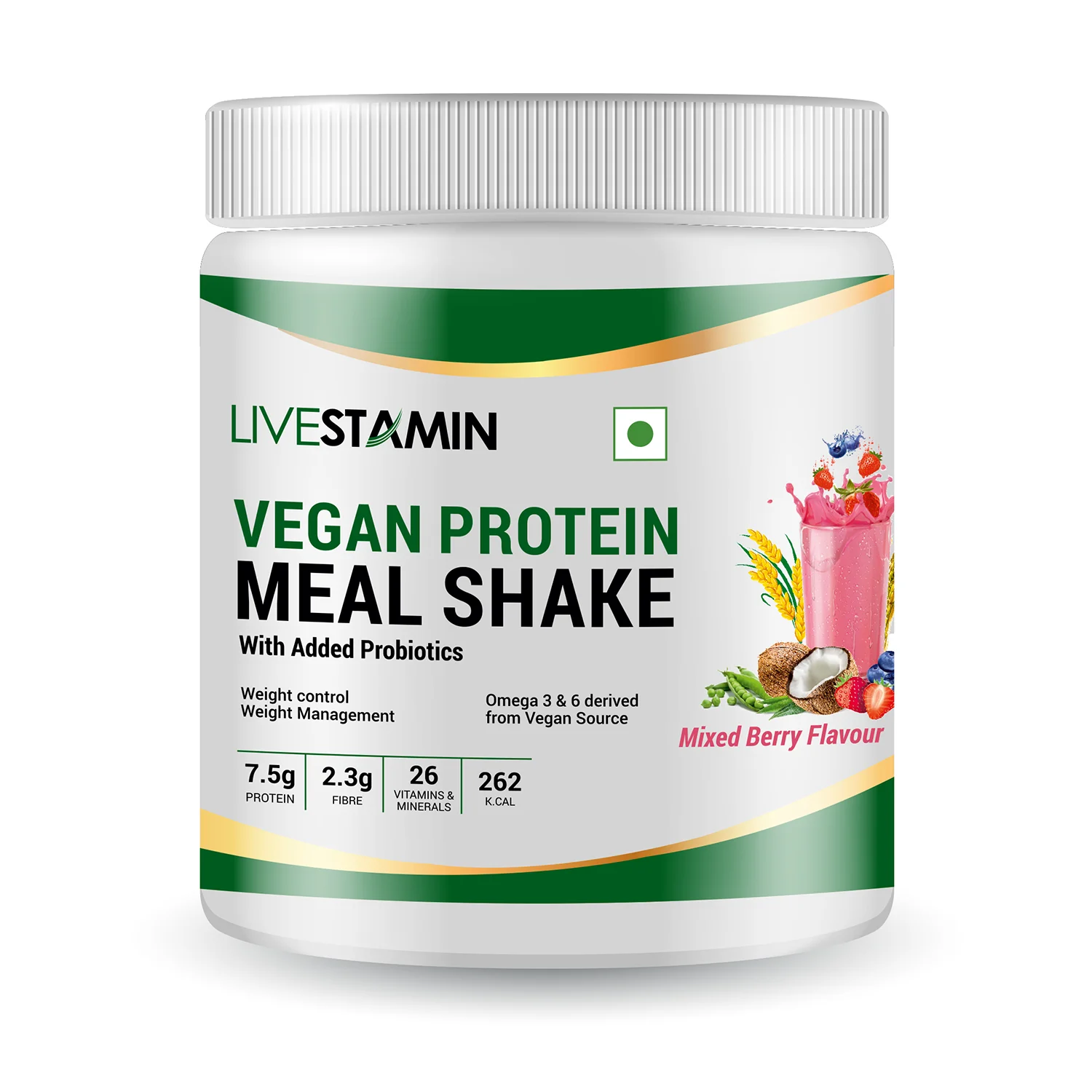 Заменяющий коктейль для протеина для веганов, коктейль для протеина для веганов с дополнительными пробиотиками, 500 г (смешанные вкусы ягод)