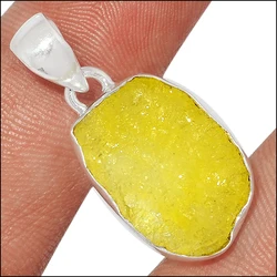 Rough Gemstone Pendants, Attractive Quality 100% Natural Brucite Rough Pendants