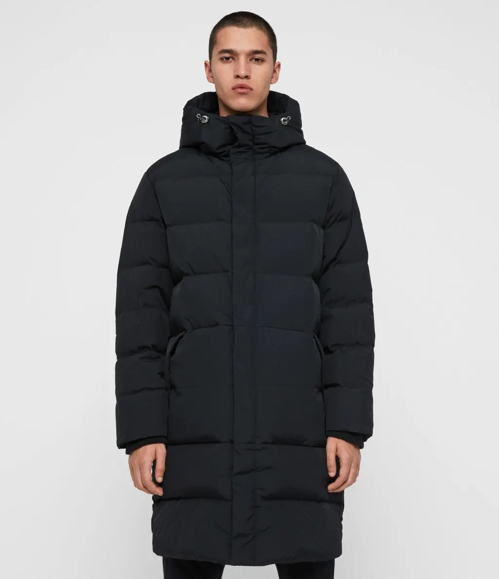 Мужская длинная блестящая пуховик разных цветов