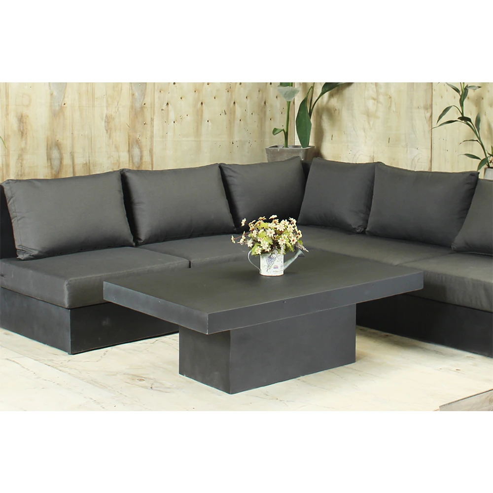 All Weather Concrete Outdoor Sofa Lounge Contemporary Design Sectional Lounge Set Made in Vietnam