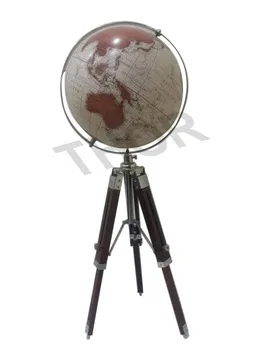 Nautical World Globe  Map Vintage Tripod Stand Christmas Gift Educational Geographic Modern Desktop Decoration