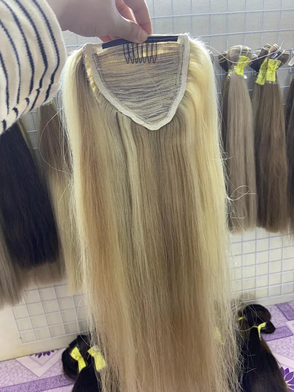 HOT SALE  Extension Ponytail Vietnam Silky Straight Hair Extension Vietnamese Hair High Quality Hair