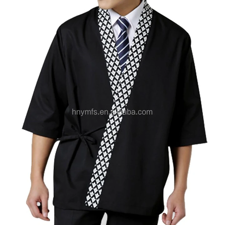 Sushi Japanese restaurant work uniforms black Chef Coats