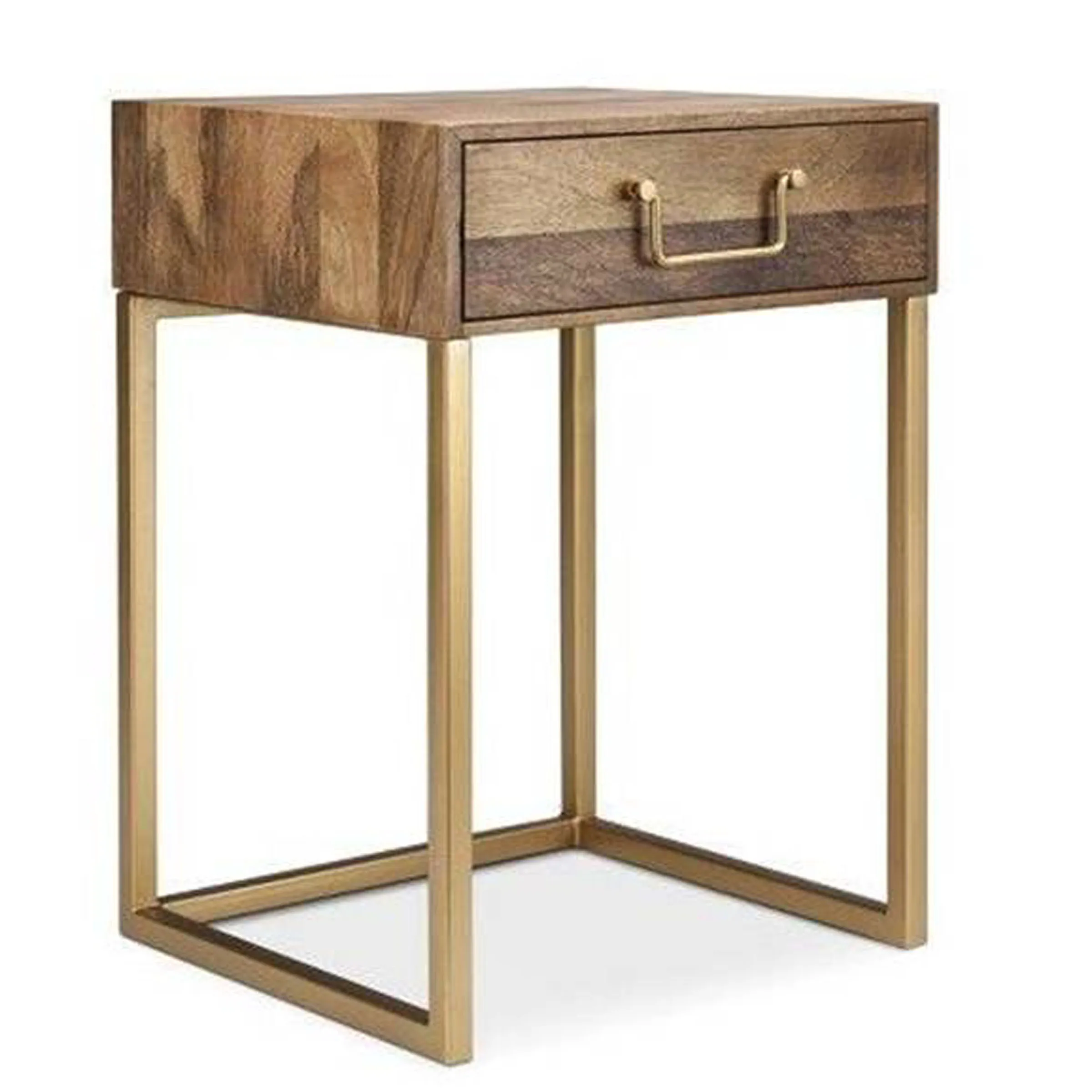 Console Table Entryway Sofa Table with 2 Drawers and Shelf Accent Storage with Sturdy Metal Frame for Living Room Mango Wood