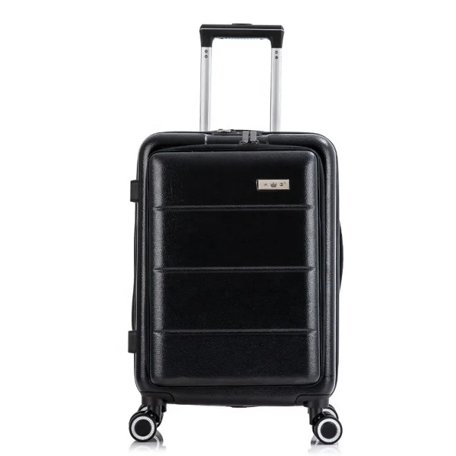 2020 Hot Sales wheeled cabin luggage hard shell suitcase front pocket luggage laptop trolley luggage bag