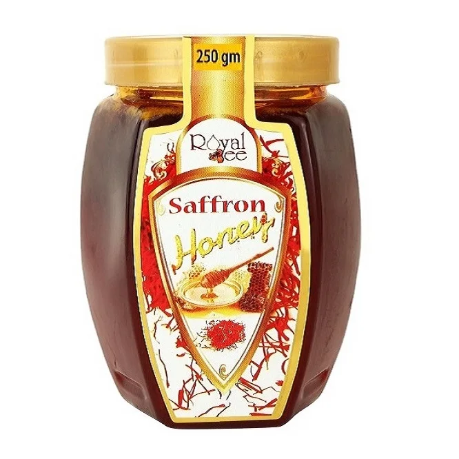 
250gm Packed Saffron Honey Good Test Healthy & Organic Royal Bee Honey 