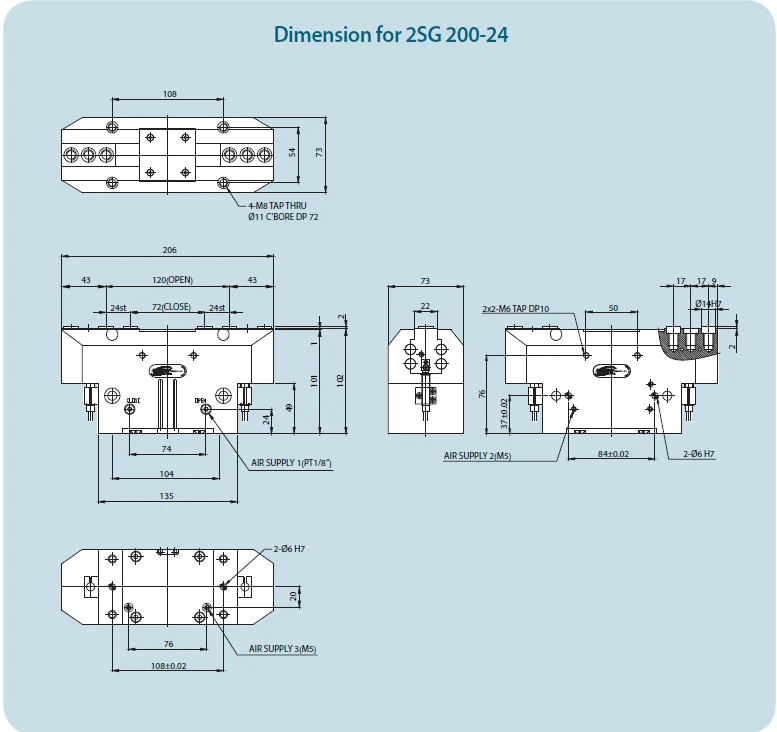 2 Finger-Grip-per 2SG 200-24 A Grip-per Holding Tightening Handling and Releasing of an Object One Component of Automated System