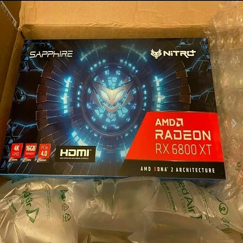 
 Игровая видеокарта XFX со склада AMD Radeon RX 6800 XT 16G с памятью GDDR6 16 Гб RX 6800XT, видеокарта  