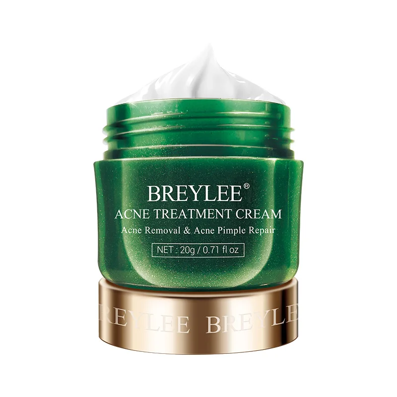 BREYLEE Acne Treatment Cream Anti Acne Face Cream Pimple Removal Spots Oil Control Shrink Pores Moisturizing Skin Care Serum 20g