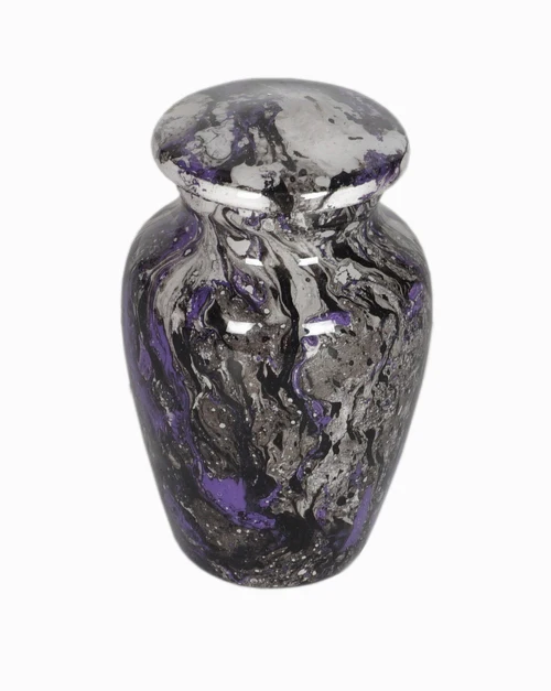 METAL KEEPSAKE URN for ASHES STONE FAMILY