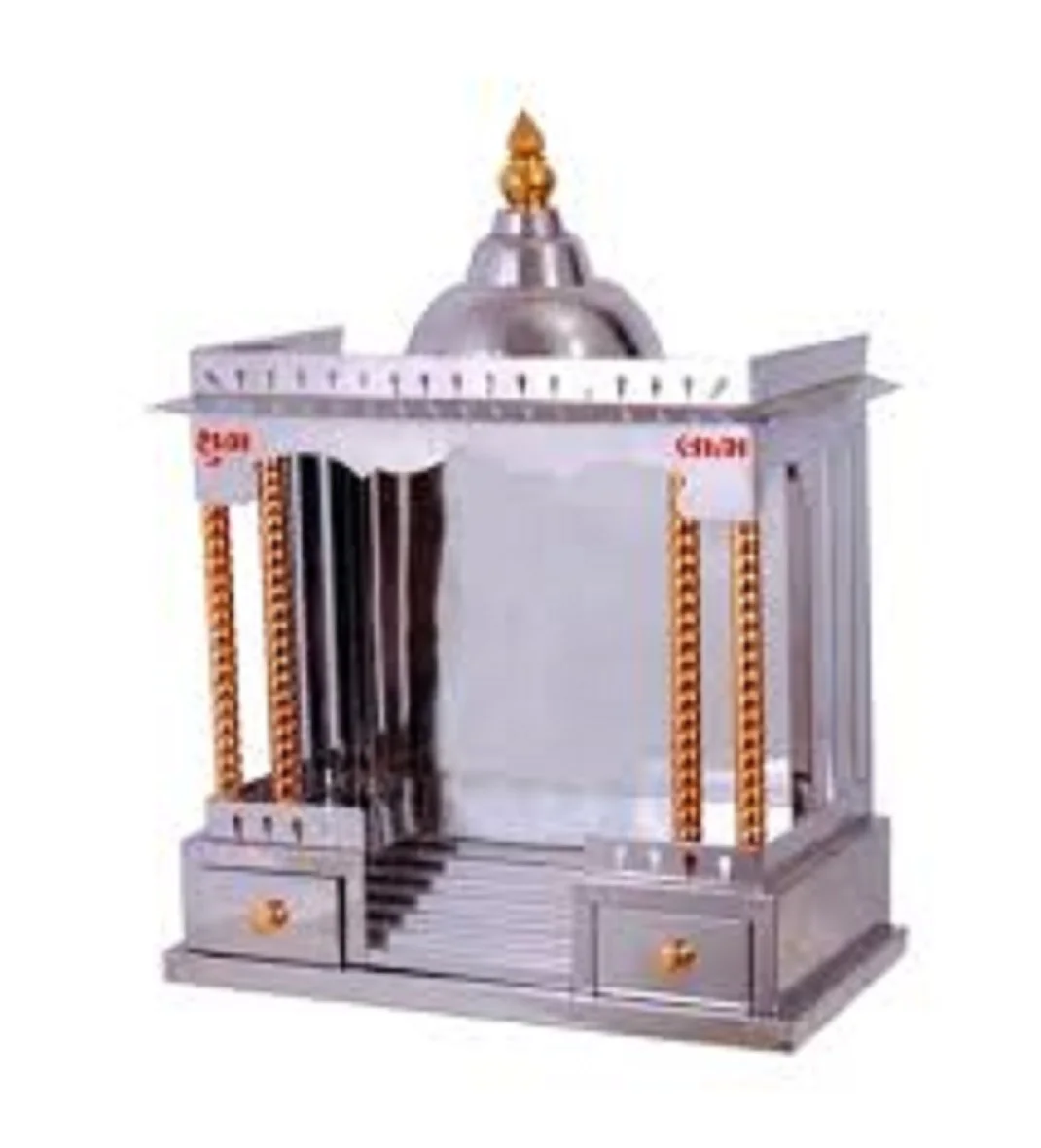 Mandir Best Design Stainless Steel Mandir for home decoration with Custom
