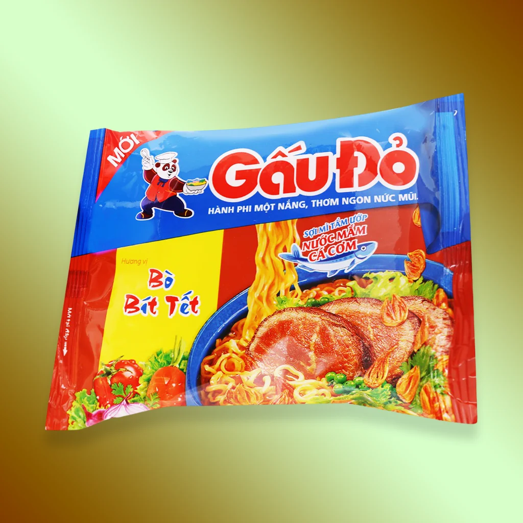 The new tasty noodles, good smell and delicious with instant Noodles of Shrimp and Chicken Flavor 65gram/package