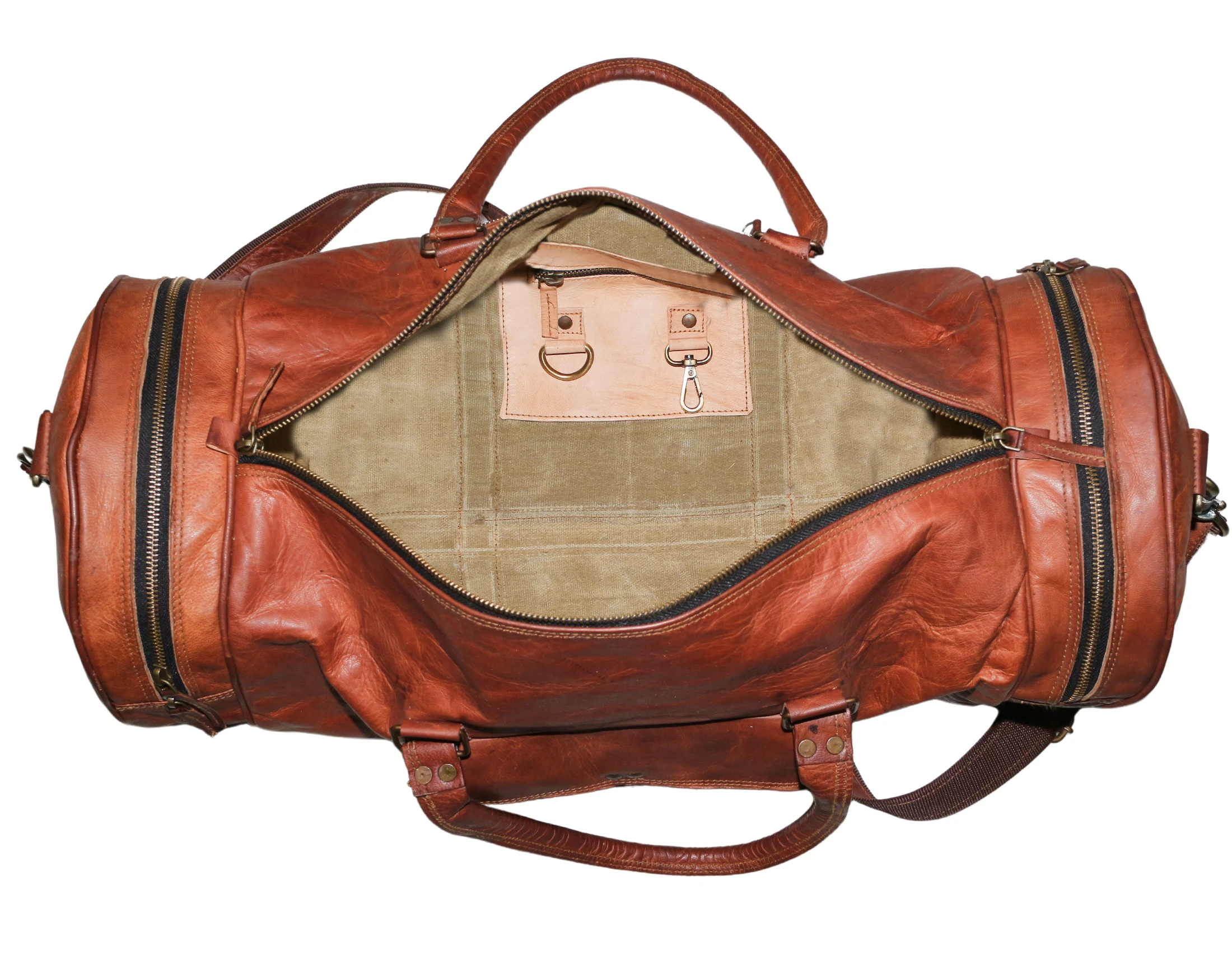 New Arrival Vintage Craft Leather Bag Duffle  Genuine Leather  Casual Travel Bag for men and women