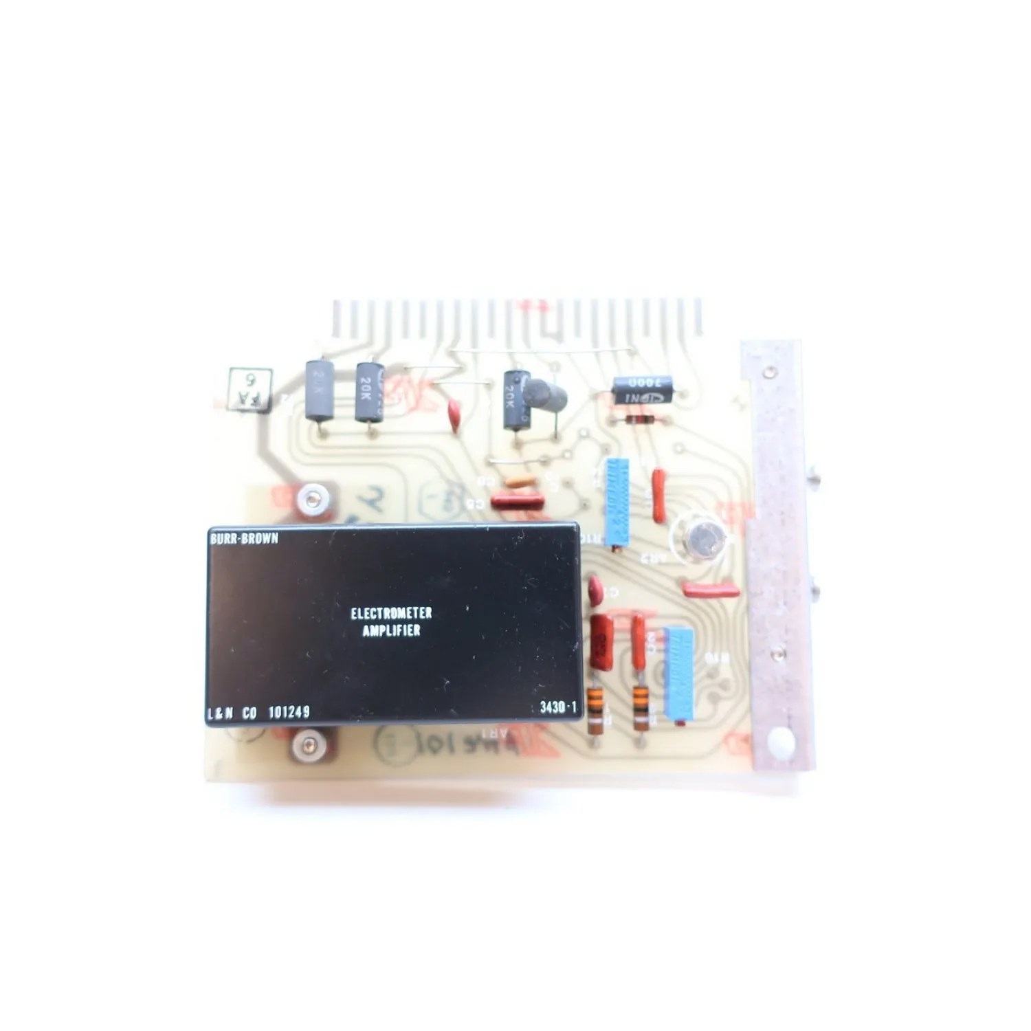 
LEEDS NORTHRUP 101248 AMPLIFIER 7070 PH MONITOR PCB CIRCUIT BOARD 