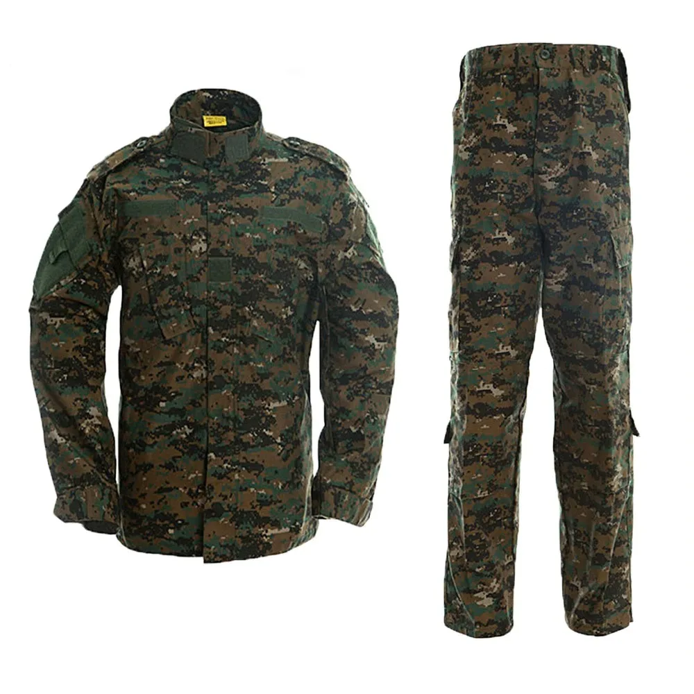 High Quality Multicam Tactical Military Camouflage Combat Uniforms frog suit Long Sleeve Army T Shirt Pants