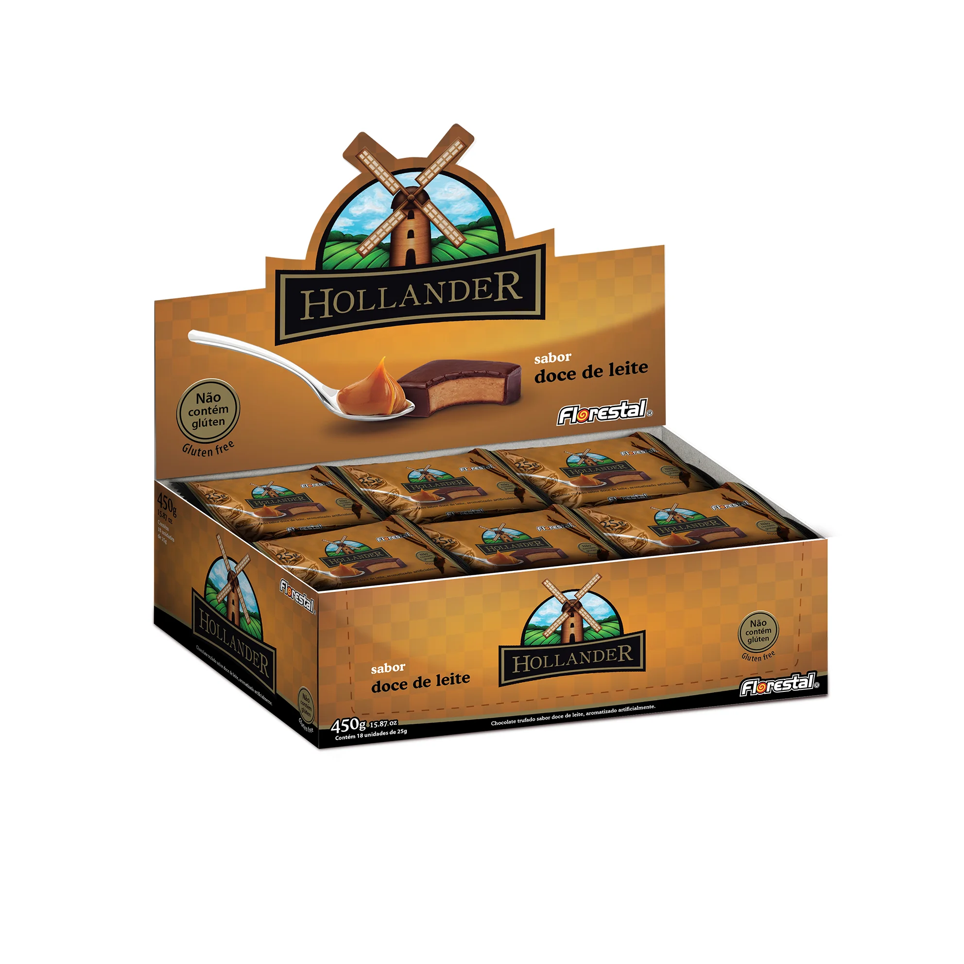 C1007 - Hollander Dulce de Leche Truffle 25g x 18un x 4 display